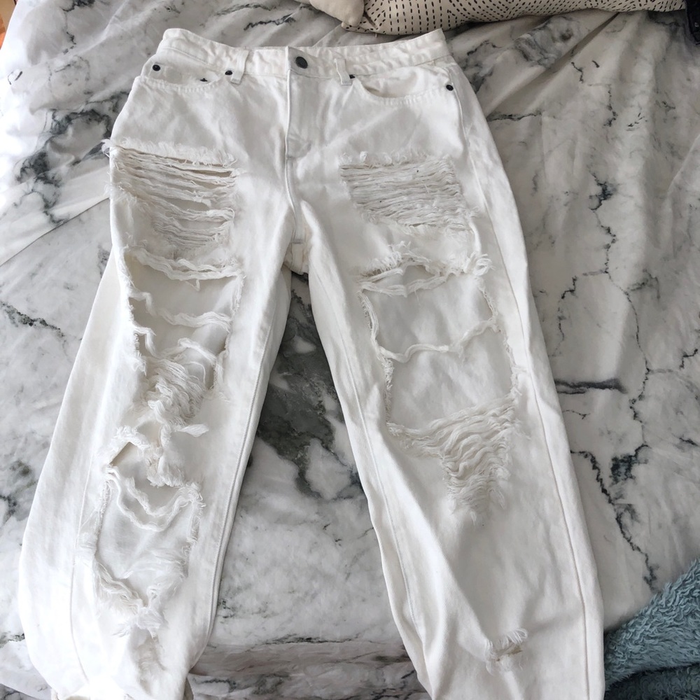 LF white boyfriend jeans!